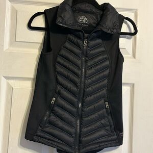 Betsey Johnson Black Chevron Quilted Vest